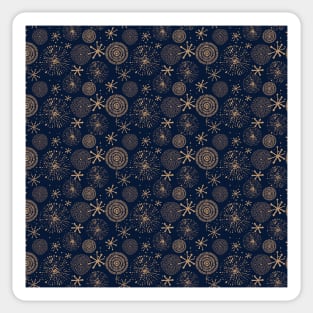 Golden snowflakes Sticker